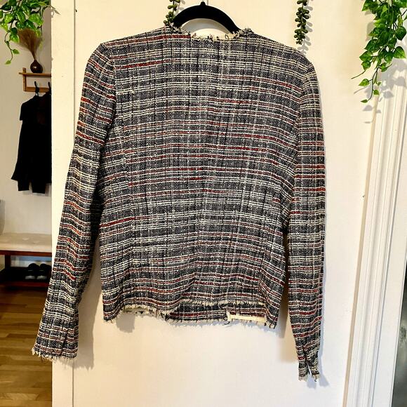 Isabel Marant Etoile Multi-Color Gaylord Classic Tweed Jacket Coat Blazer 40 / 8 - Picture 4 of 9